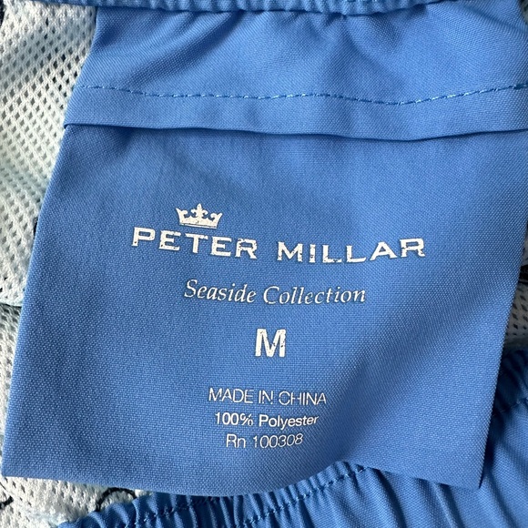 Peter Millar Men’s Seaside Collection Puffer Fish Lined Swim Trunks Blue (Sz M) - Picture 5 of 7
